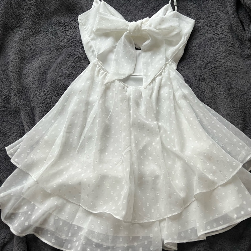 White flowy dress
